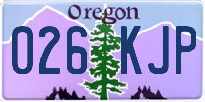 OR license plate 026KJP