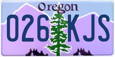 OR license plate 026KJS