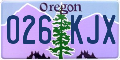 OR license plate 026KJX