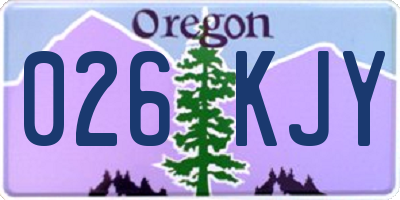 OR license plate 026KJY