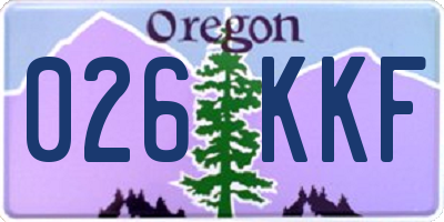 OR license plate 026KKF