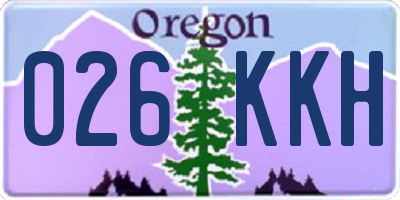 OR license plate 026KKH