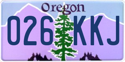 OR license plate 026KKJ