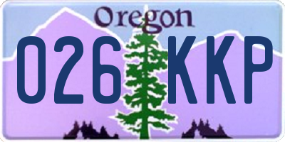 OR license plate 026KKP