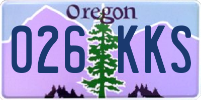 OR license plate 026KKS
