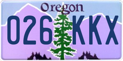 OR license plate 026KKX