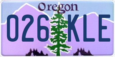 OR license plate 026KLE
