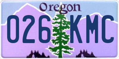 OR license plate 026KMC