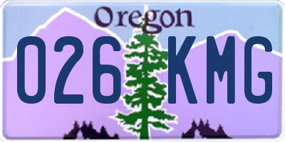 OR license plate 026KMG
