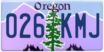 OR license plate 026KMJ