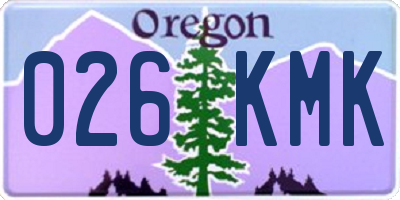 OR license plate 026KMK