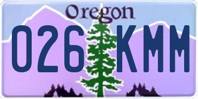 OR license plate 026KMM