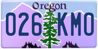 OR license plate 026KMO