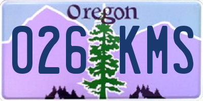 OR license plate 026KMS