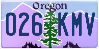 OR license plate 026KMV