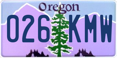 OR license plate 026KMW