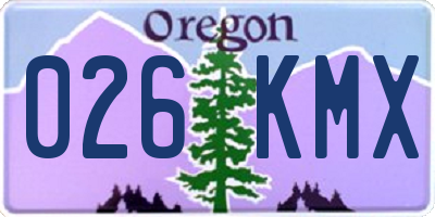 OR license plate 026KMX