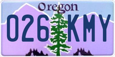 OR license plate 026KMY