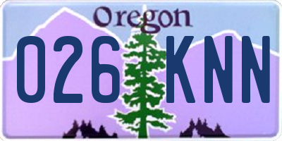 OR license plate 026KNN