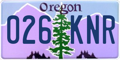 OR license plate 026KNR