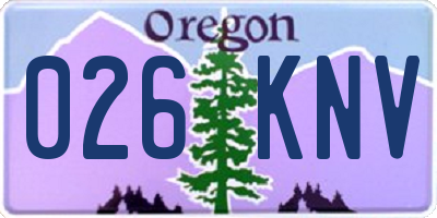 OR license plate 026KNV