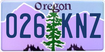 OR license plate 026KNZ