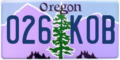 OR license plate 026KOB