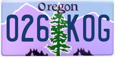 OR license plate 026KOG