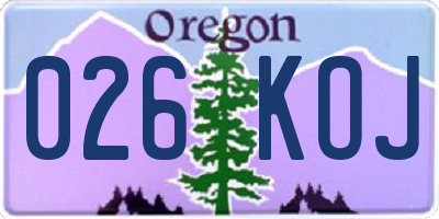 OR license plate 026KOJ