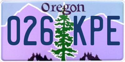 OR license plate 026KPE