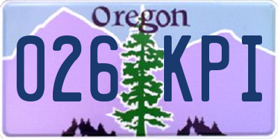OR license plate 026KPI