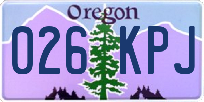 OR license plate 026KPJ