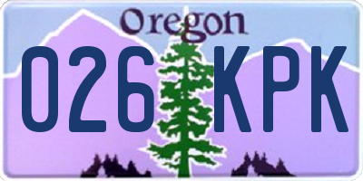 OR license plate 026KPK