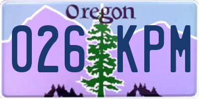 OR license plate 026KPM