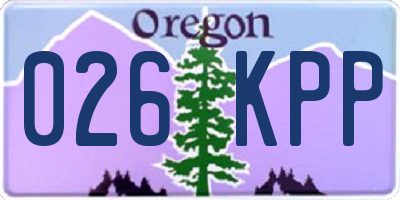OR license plate 026KPP