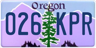 OR license plate 026KPR