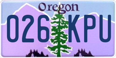 OR license plate 026KPU