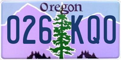 OR license plate 026KQO