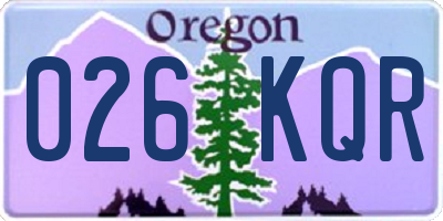 OR license plate 026KQR