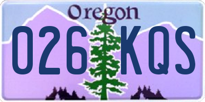 OR license plate 026KQS