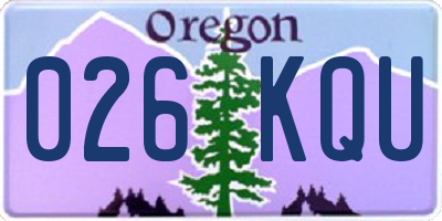 OR license plate 026KQU
