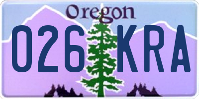 OR license plate 026KRA