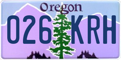 OR license plate 026KRH