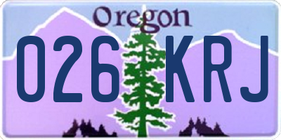 OR license plate 026KRJ