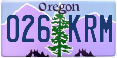 OR license plate 026KRM