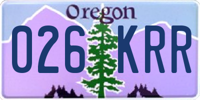 OR license plate 026KRR
