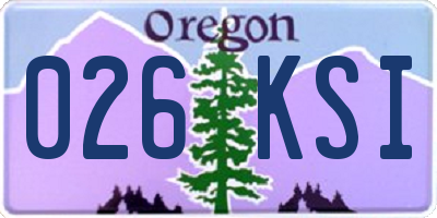 OR license plate 026KSI