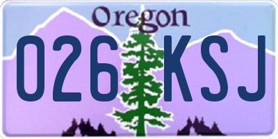 OR license plate 026KSJ