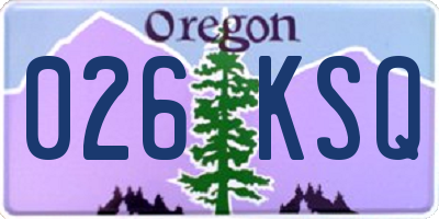 OR license plate 026KSQ