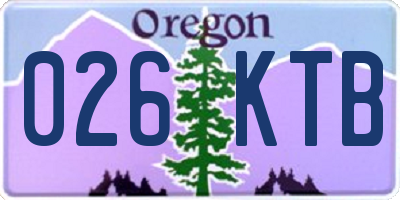 OR license plate 026KTB